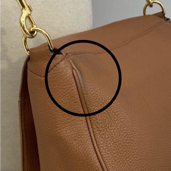 Marc Jacobs Empire City Cognac Pebbled Leather Crossbody Bag - Picture 7 of 8